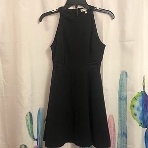 Medium Monteau Black Mini Dress with Waist Cutouts